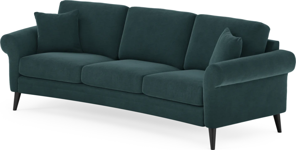 Eden - 3-sits soffa svängd - Blå