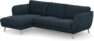 Madison Lux - 2-sits soffa med schäslong vänster - Blå