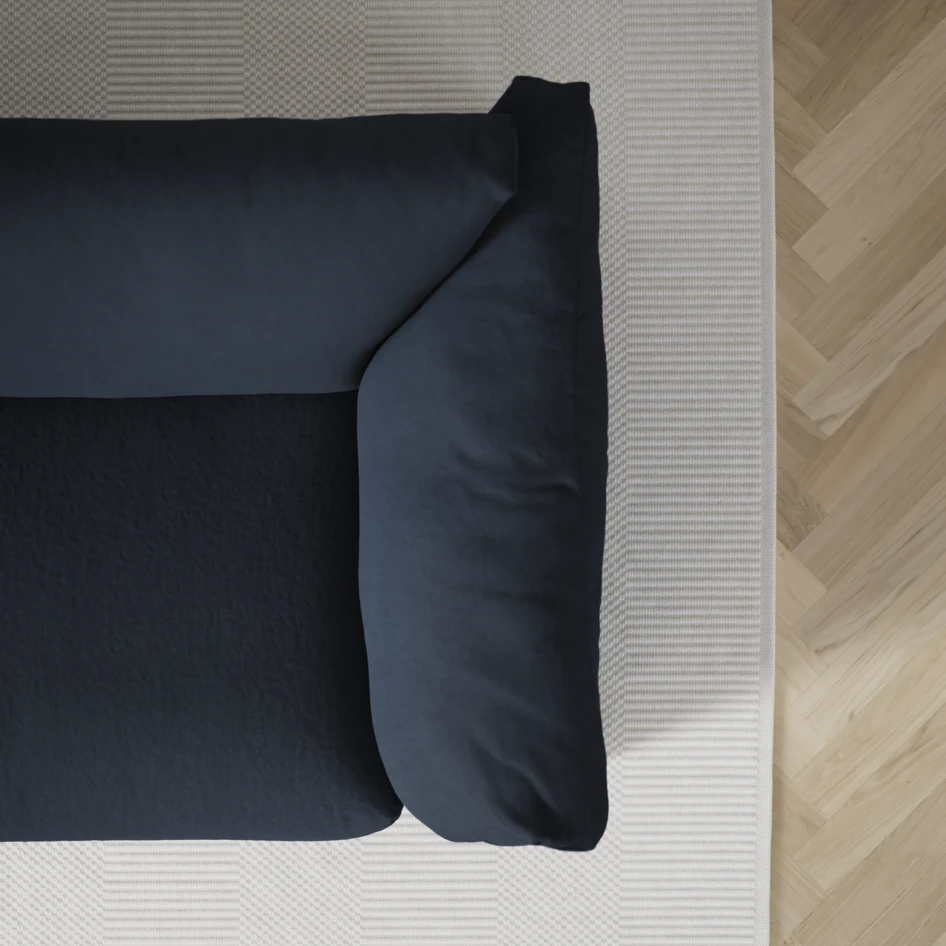 Cherrie Klädsel - Klädsel till 3-sits soffa med divan vänster - Blå