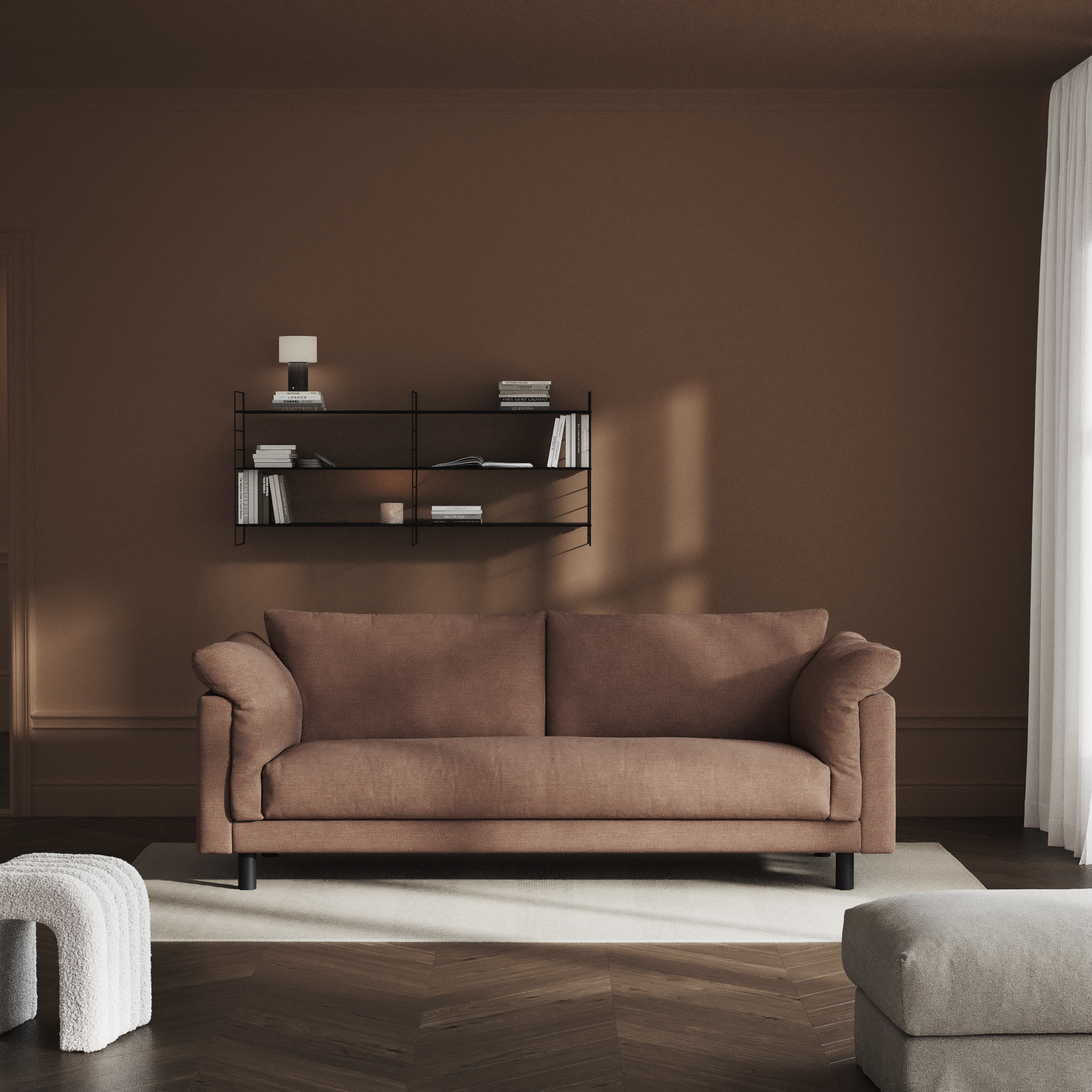 Cherrie - 3-sits soffa, hel dyna, fast klädsel - inspiration