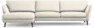 Madison Lux - 3-sits soffa med schäslong vänster - Vit