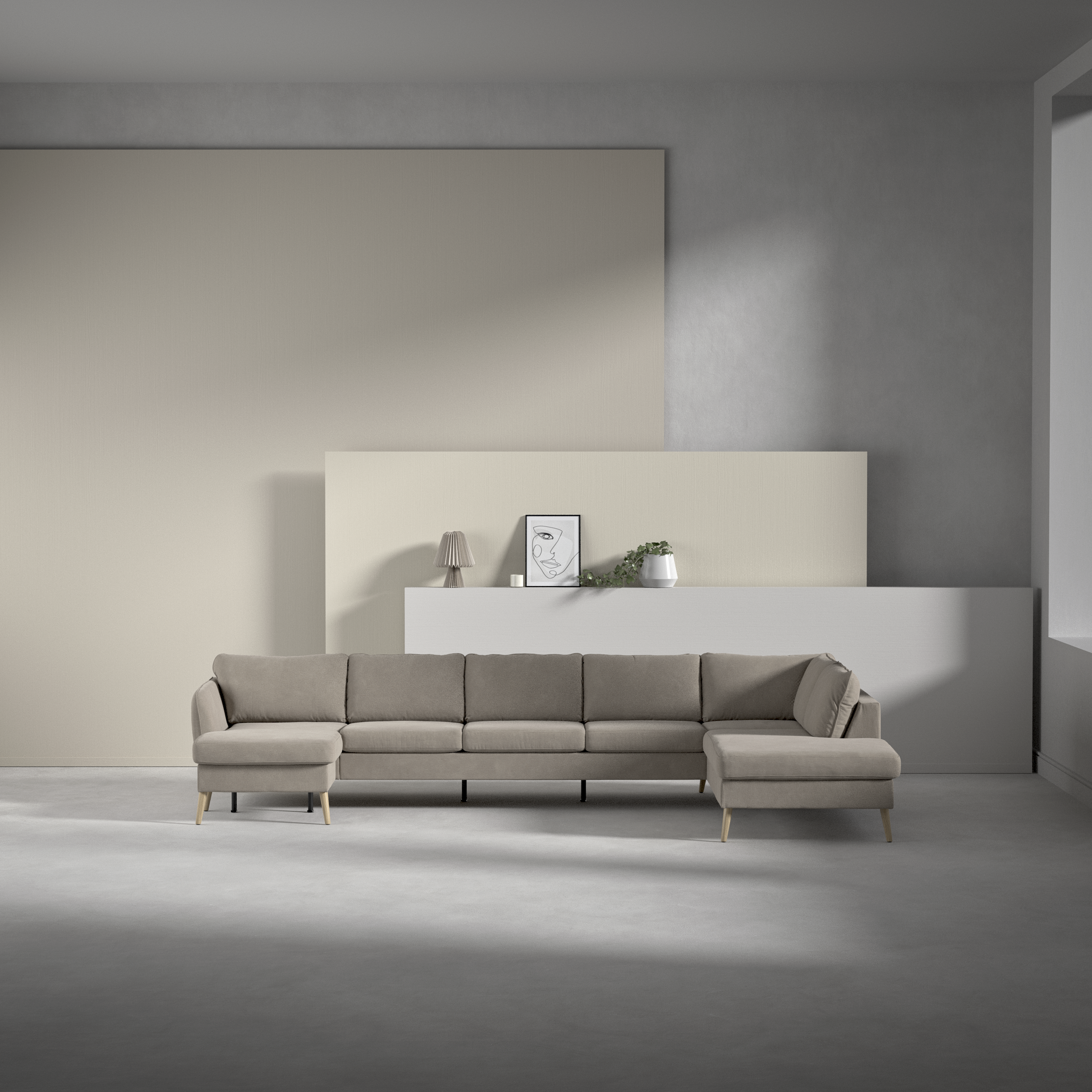 County - 4-sits soffa med schäslong vänster och divan höger - inspiration