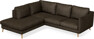 Madison - 2-sits soffa med divan vänster - Brun