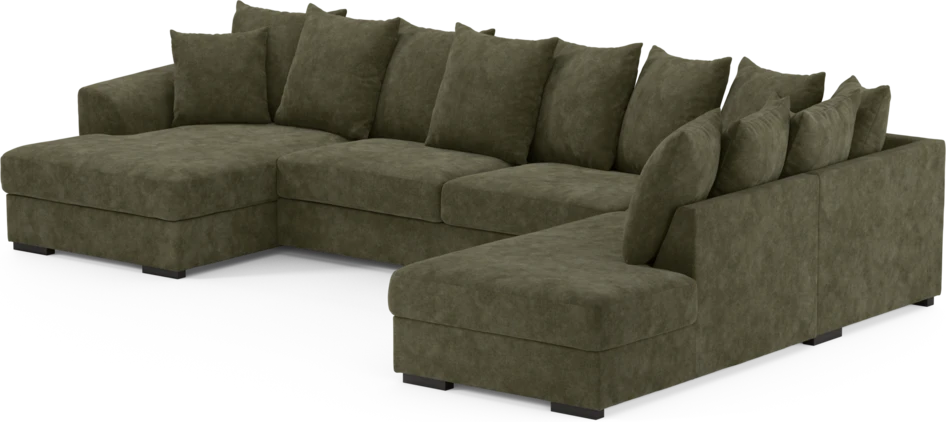 Town - 3-sits soffa med divan höger och schäslong vänster - Grön