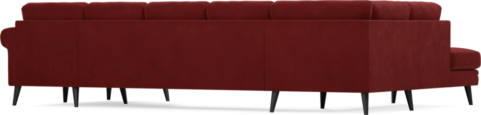 Eden - 3-sits soffa med divan vänster och schäslong höger - Röd