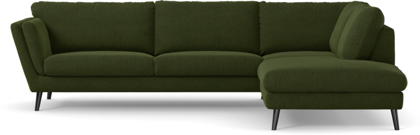 Madison Lux - 3-sits soffa med divan höger - Grön