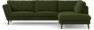 Madison Lux - 3-sits soffa med divan höger - Grön