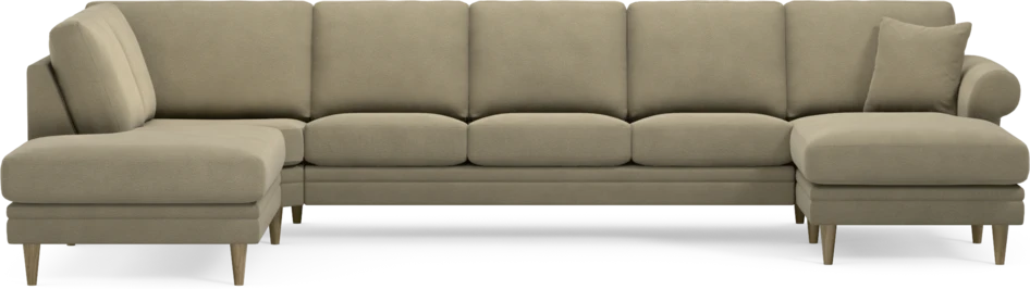 Eden - 3-sits soffa med divan vänster och schäslong höger - Beige