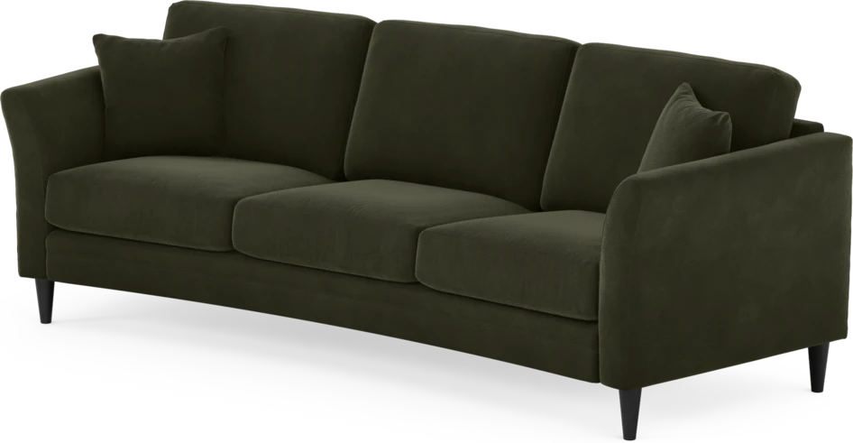 Eden - 3-sits soffa svängd - Grön