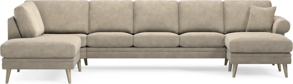 Eden - 3-sits soffa med divan vänster och schäslong höger - Beige