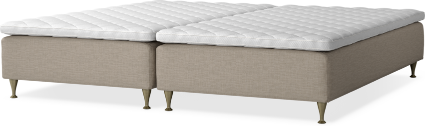 Delux Sense - Ramsäng, dubbelsäng med bäddmadrass - Beige