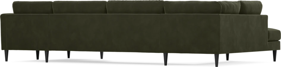 Bridge - 3-sits soffa med divan vänster och schäslong höger - Grön