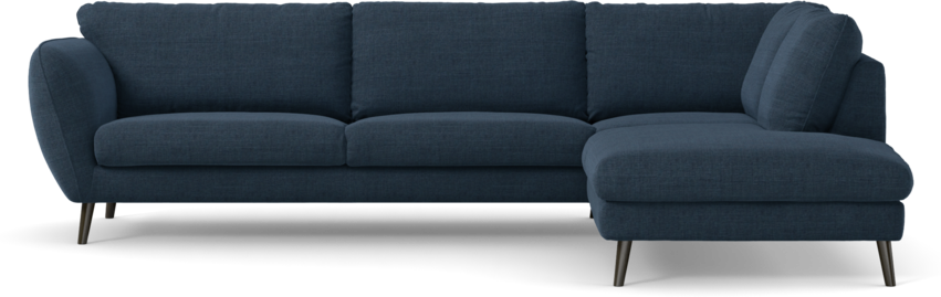 Madison Lux - 3-sits soffa med divan höger - Blå