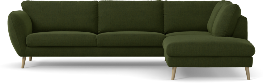 Madison Lux - 3-sits soffa med divan höger - Grön