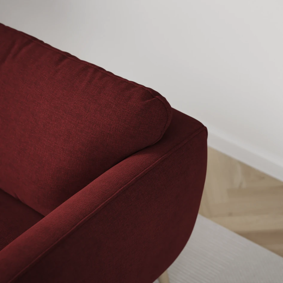 Madison - 2-sits soffa med divan vänster och schäslong höger - Röd