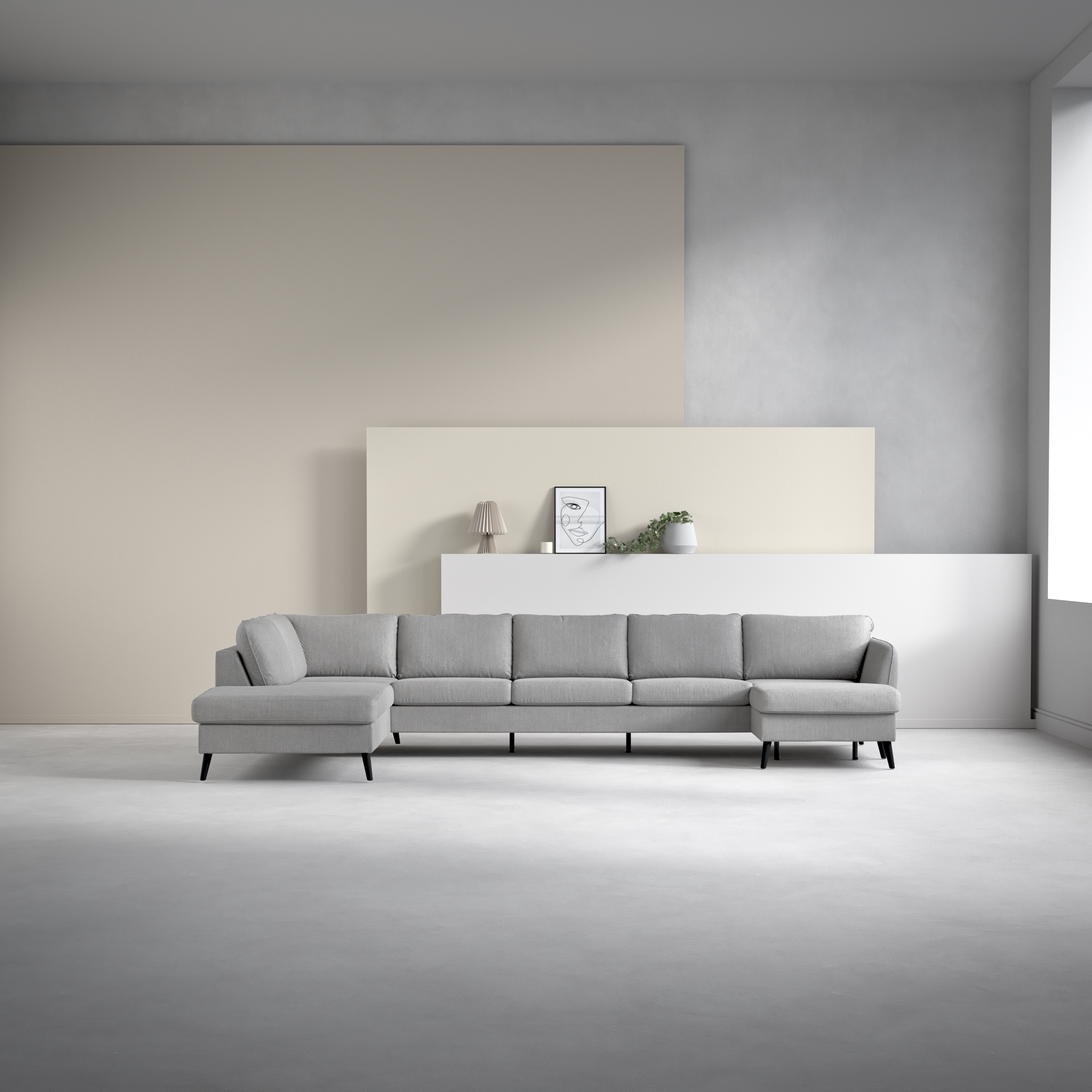 County - 4-sits soffa med divan vänster och schäslong höger - inspiration