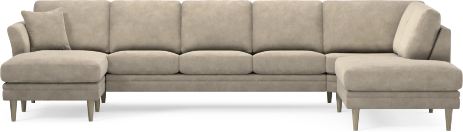 Eden - 3-sits soffa med schäslong vänster och divan höger - Beige
