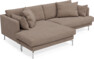 Harper - 4-sits med schäslong XL vänster - Brun