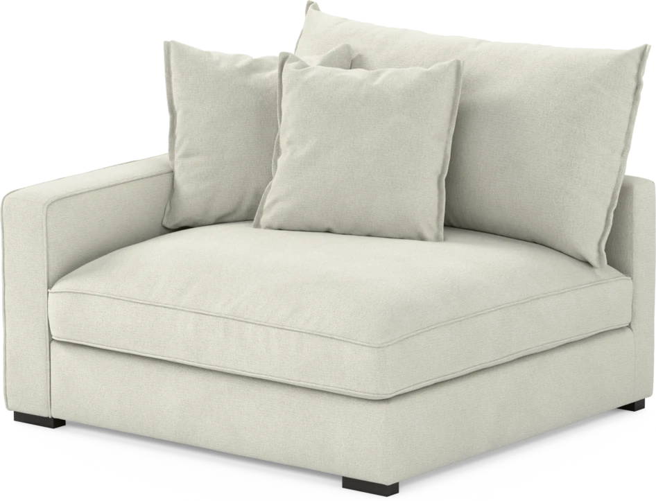 Rossi - 1,5-sits med armstöd vänster - Vit