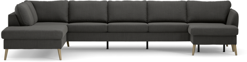 County - 4-sits soffa med divan vänster och schäslong höger - Grå