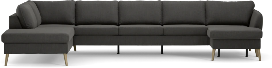 County - 4-sits soffa med divan vänster och schäslong höger - Grå