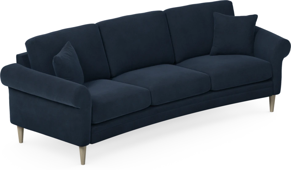 Eden - 3-sits soffa svängd - Blå