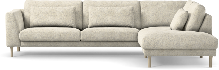 Willow - 3-sits soffa med divan höger, fast klädsel - Beige