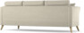 Eden - 3-sits soffa svängd - Beige