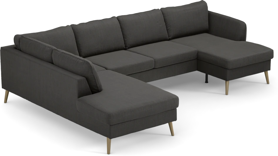 County - 3-sits soffa med divan vänster och schäslong höger - Grå