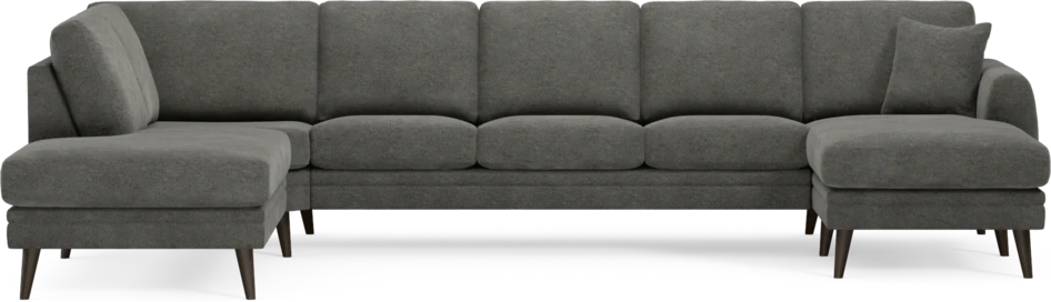Eden - 3-sits soffa med divan vänster och schäslong höger - Grå