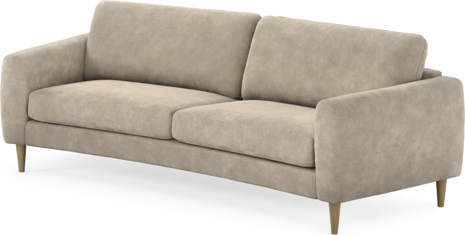 Bridge - 3-sits soffa svängd - Beige