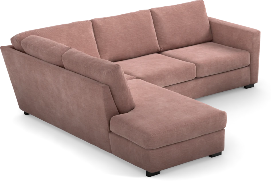 Friday - 2,5-sits soffa med divan vänster - Rosa