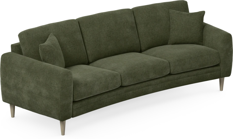 Eden - 3-sits soffa svängd - Grön