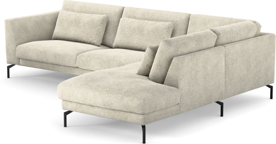 Willow - 3-sits soffa med divan höger, fast klädsel - Beige