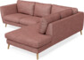 Madison - 2-sits soffa med divan höger - Röd
