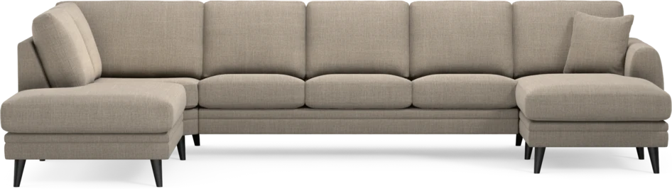 Eden - 3-sits soffa med divan vänster och schäslong höger - Beige