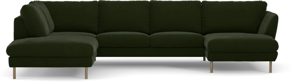 Madison Lux - 2-sits soffa med divan vänster och schäslong höger - Grön
