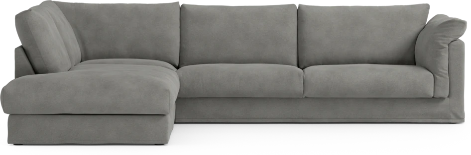 Cherrie Klädsel - Klädsel till 3-sits soffa med divan vänster - Grå
