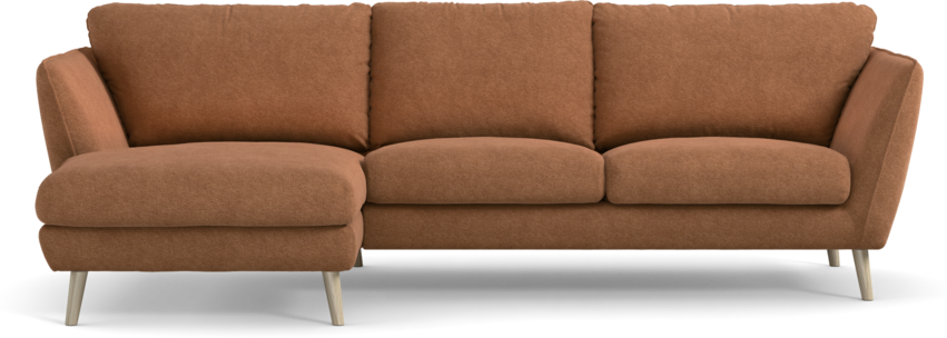 Madison Lux - 2-sits soffa med schäslong vänster - Orange