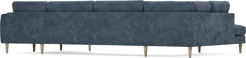 Bridge - 3-sits soffa med divan vänster och schäslong höger - Blå