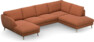 Madison Lux - 2-sits soffa med schäslong vänster och divan höger - Orange