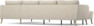 County - 3-sits soffa med schäslong vänster och divan höger - Beige