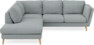 Madison - 2-sits soffa med divan vänster - Turkos