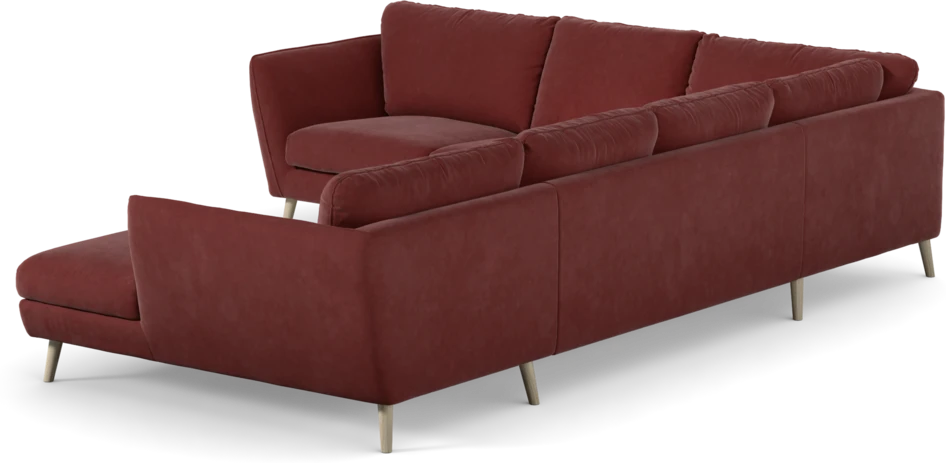 Madison Lux - Hörnsoffa med schäslong höger - Rosa
