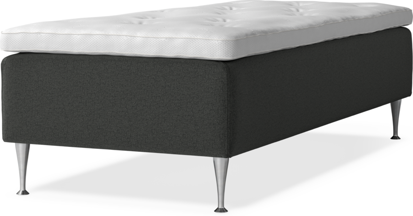 Delux Dream - Ramsäng, enkelsäng med bäddmadrass - Grå