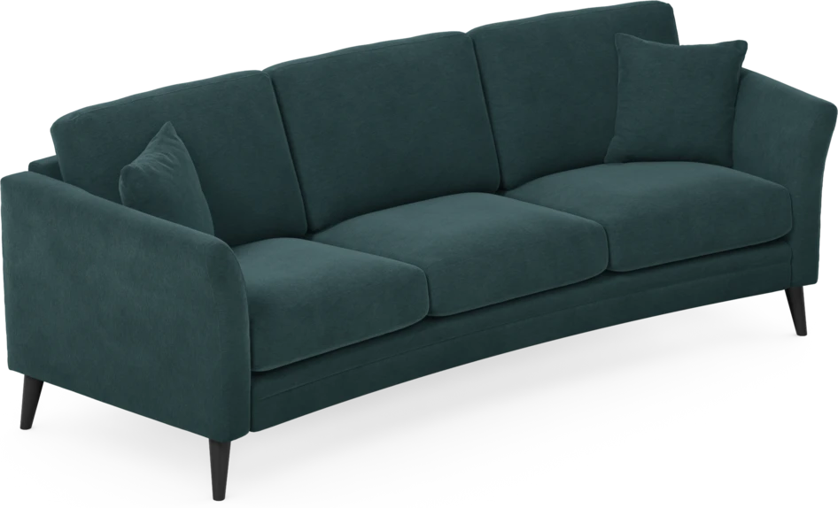 Eden - 3-sits soffa svängd - Blå