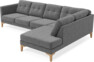 Rio - 3-sits soffa med divan höger - Grå