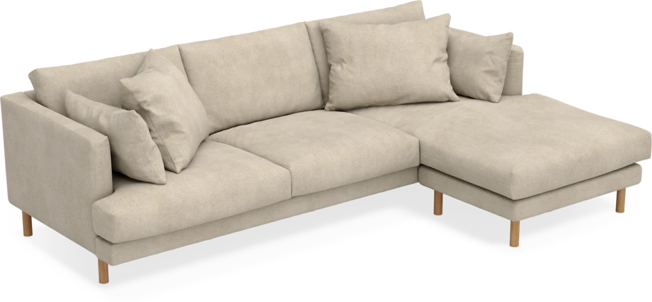 Harper - 4-sits med schäslong höger  - Beige