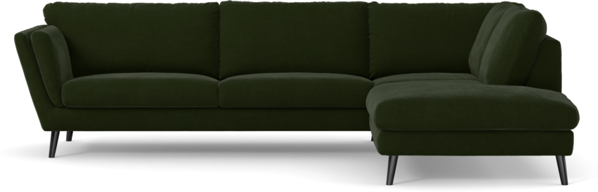 Madison Lux - 3-sits soffa med divan höger - Grön