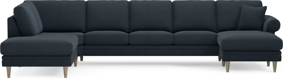 Eden - 3-sits soffa med divan vänster och schäslong höger - Blå